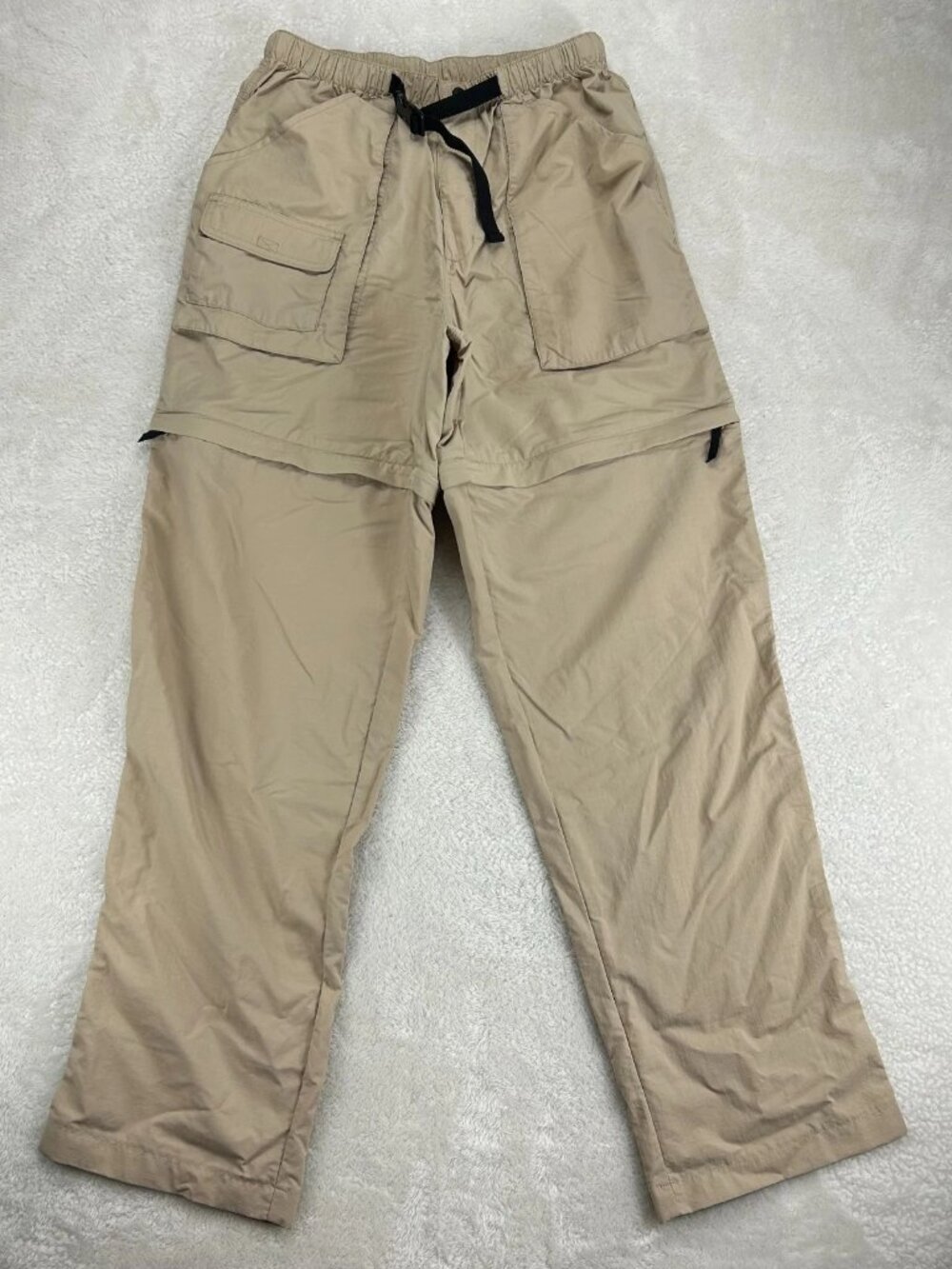 Lands' End Convertible Cargo Pants Mens M 32-34 Regular Beige Outdoor Hiking